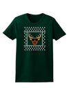 Cool Rudolph Sweater Womens Dark T-Shirt-TooLoud-Forest-Green-Small-Davson Sales