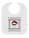 Cool Santa Christmas Sweater Baby Bib