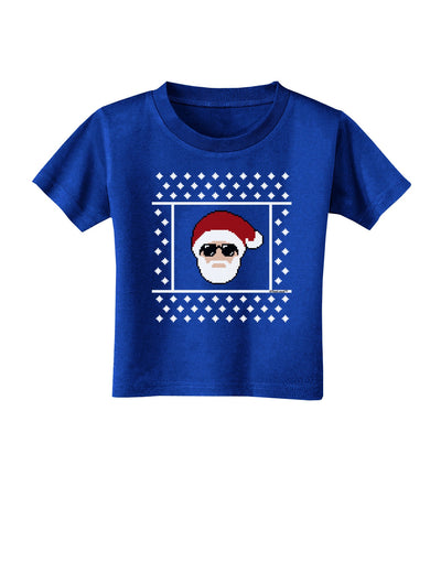 Cool Santa Christmas Sweater Toddler T-Shirt Dark-Toddler T-Shirt-TooLoud-Royal-Blue-2T-Davson Sales