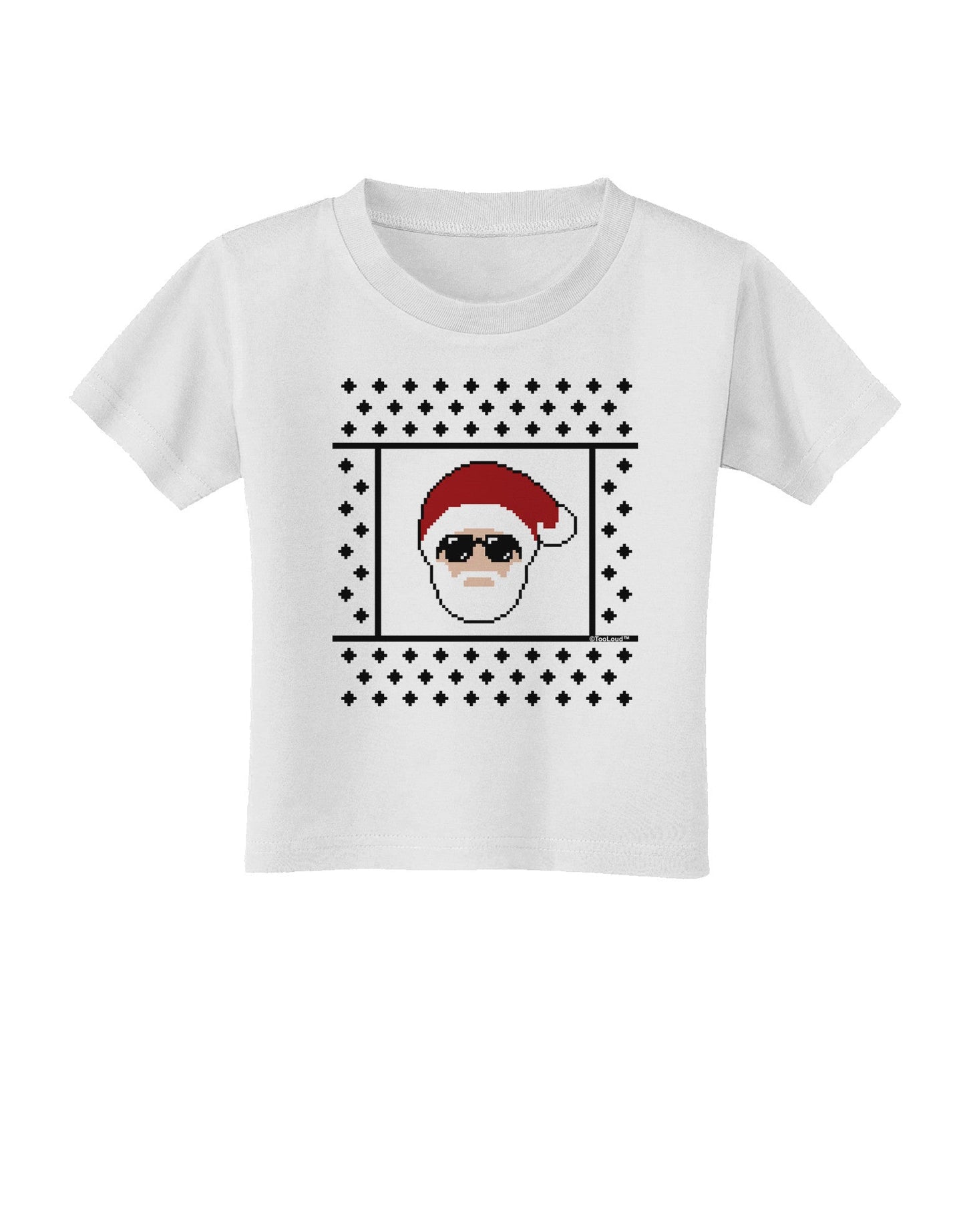 Cool Santa Christmas Sweater Toddler T-Shirt-Toddler T-Shirt-TooLoud-White-2T-Davson Sales