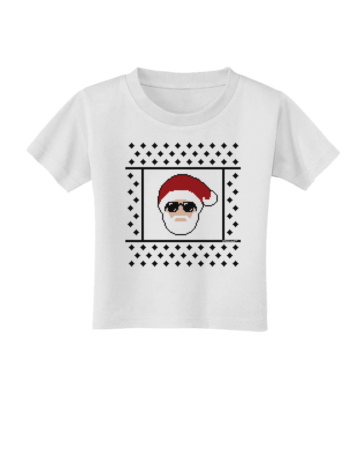 Cool Santa Christmas Sweater Toddler T-Shirt-Toddler T-Shirt-TooLoud-White-2T-Davson Sales