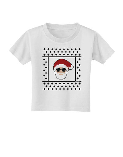 Cool Santa Christmas Sweater Toddler T-Shirt-Toddler T-Shirt-TooLoud-White-2T-Davson Sales