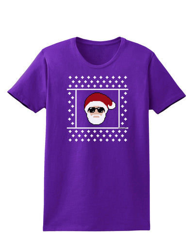 Cool Santa Christmas Sweater Womens Dark T-Shirt-TooLoud-Purple-X-Small-Davson Sales