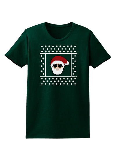 Cool Santa Christmas Sweater Womens Dark T-Shirt-TooLoud-Forest-Green-Small-Davson Sales