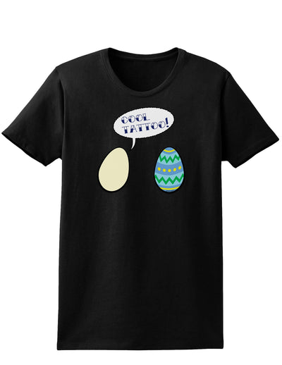 Cool Tattoo Easter Egg Easter Womens Dark T-Shirt - Ladies-TooLoud-Black-X-Small-Davson Sales