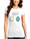 Cool Tattoo Easter Egg Womens Juniors T-Shirt-Womens Juniors T-Shirt-TooLoud-White-Small-Davson Sales