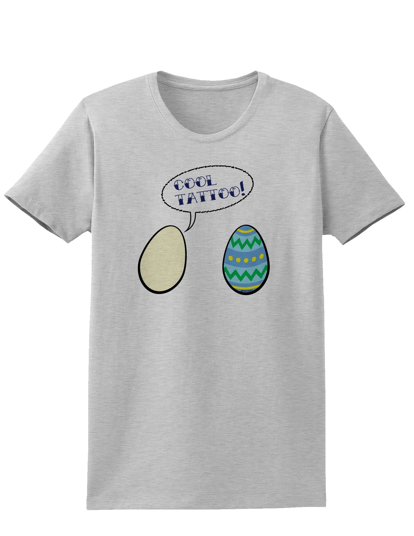 Cool Tattoo Easter Egg Womens T-Shirt-Womens T-Shirt-TooLoud-Ash-Gray-X-Small-Davson Sales