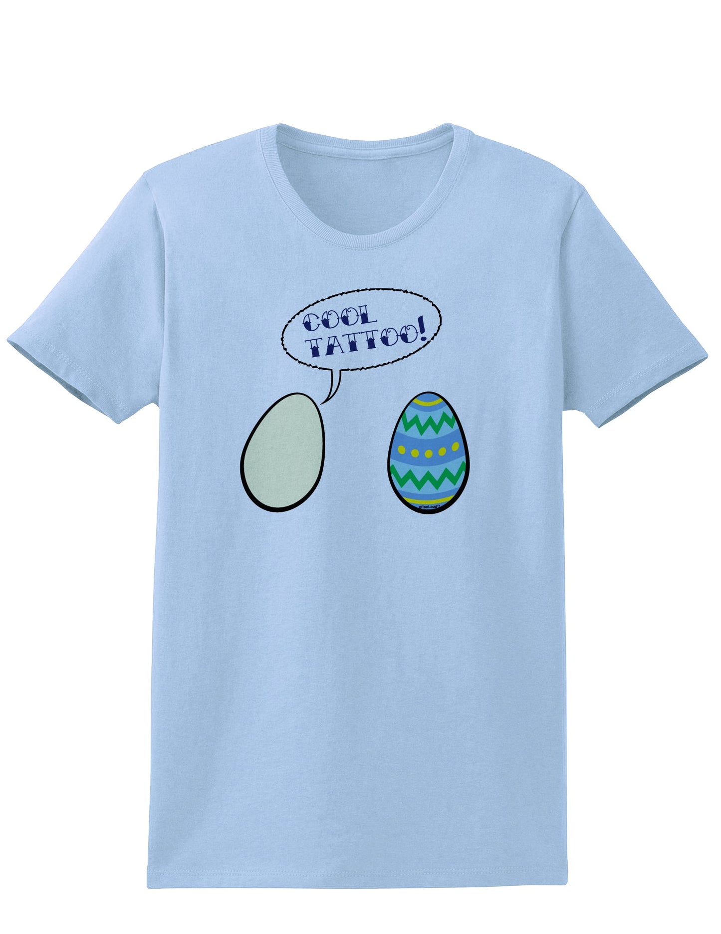 Cool Tattoo Easter Egg Womens T-Shirt-Womens T-Shirt-TooLoud-Light-Blue-X-Small-Davson Sales