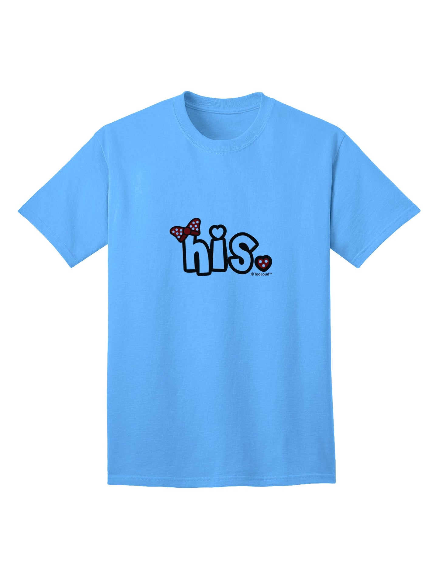 Coordinated His and Hers Ensemble - His - Vibrant Red Bow Adult T-Shirt by TooLoud-Mens T-shirts-TooLoud-Aquatic-Blue-Small-Davson Sales