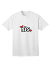 Coordinated His and Hers Ensemble - His - Vibrant Red Bow Adult T-Shirt by TooLoud-Mens T-shirts-TooLoud-White-Small-Davson Sales