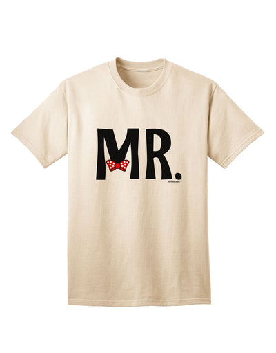 Coordinated Mr and Mrs Apparel: Mr Bow Tie Adult T-Shirt by TooLoud-Mens T-shirts-TooLoud-Natural-Small-Davson Sales