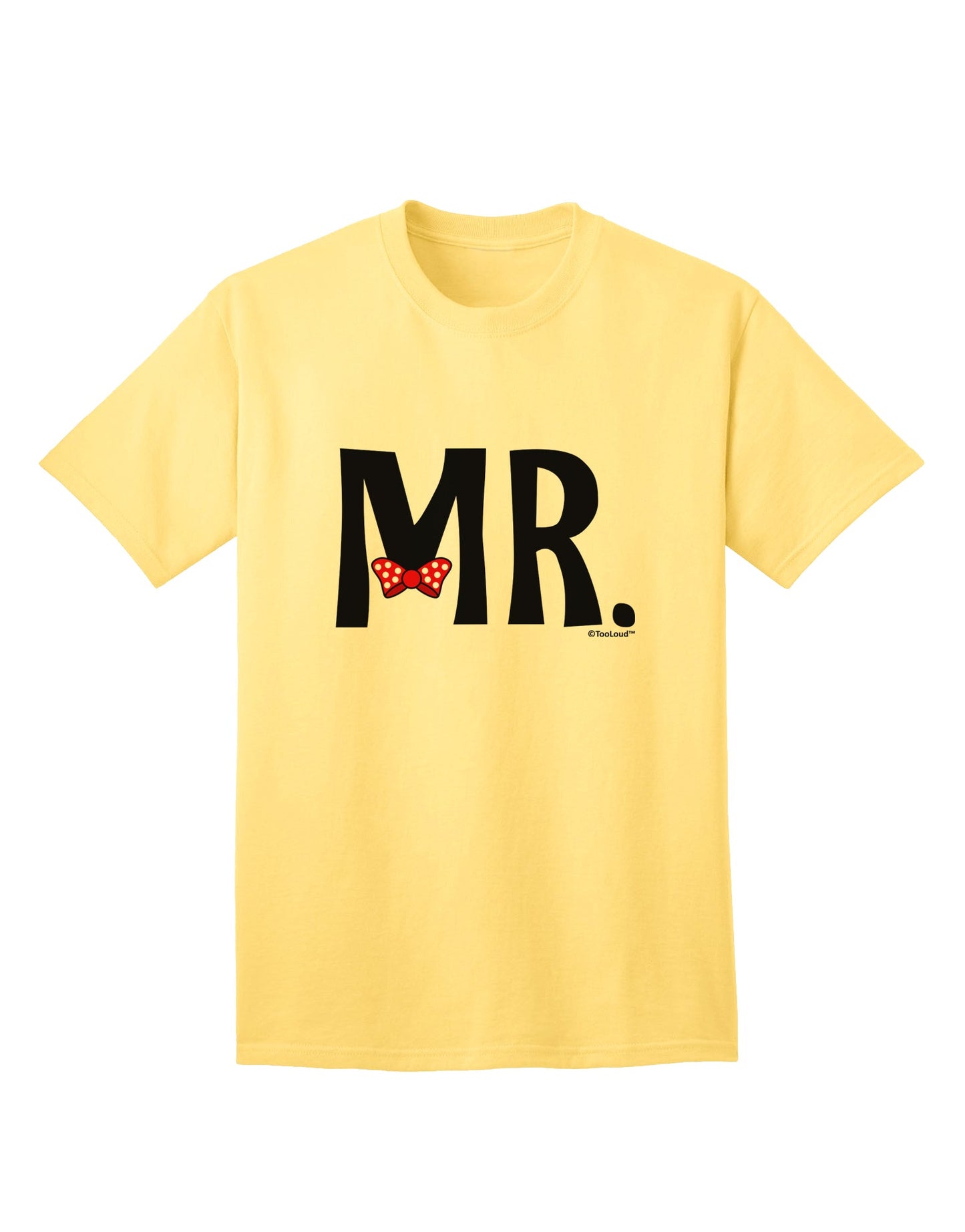 Coordinated Mr and Mrs Apparel: Mr Bow Tie Adult T-Shirt by TooLoud-Mens T-shirts-TooLoud-Yellow-Small-Davson Sales