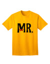 Coordinated Mr and Mrs Apparel: Mr Bow Tie Adult T-Shirt by TooLoud-Mens T-shirts-TooLoud-Gold-Small-Davson Sales