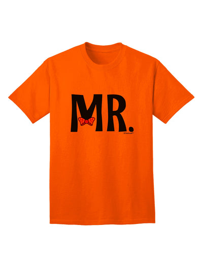 Coordinated Mr and Mrs Apparel: Mr Bow Tie Adult T-Shirt by TooLoud-Mens T-shirts-TooLoud-Orange-Small-Davson Sales