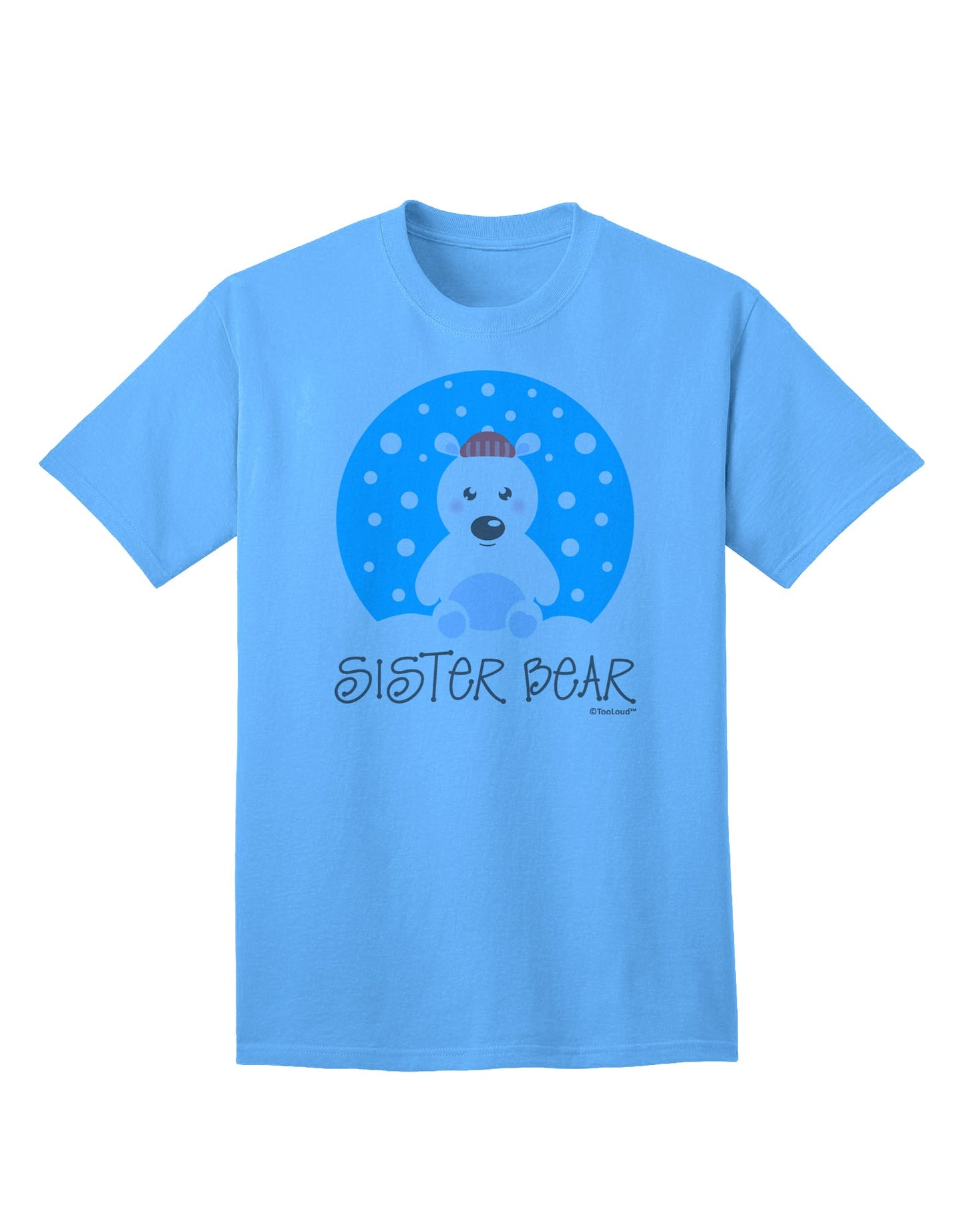 Coordinated Polar Bear Family - Adult Sister Bear T-Shirt by TooLoud-Mens T-shirts-TooLoud-Aquatic-Blue-Small-Davson Sales