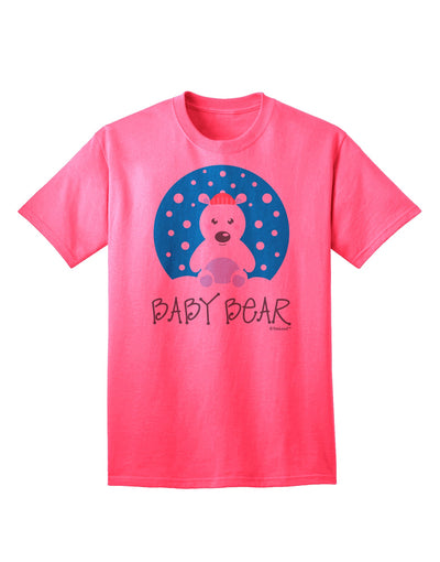 Coordinated Polar Bear Family Attire - Adult T-Shirt featuring Baby Bear by TooLoud-Mens T-shirts-TooLoud-Neon-Pink-Small-Davson Sales