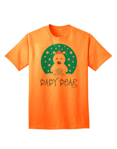 Coordinated Polar Bear Family Attire - Adult T-Shirt featuring Baby Bear by TooLoud-Mens T-shirts-TooLoud-Neon-Orange-Small-Davson Sales