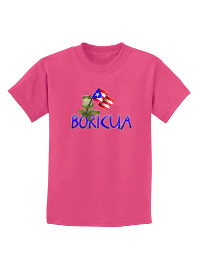 Coqui Boricua Childrens Dark T-Shirt-Childrens T-Shirt-TooLoud-Sangria-X-Small-Davson Sales