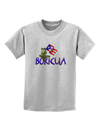 Coqui Boricua Childrens T-Shirt-Childrens T-Shirt-TooLoud-AshGray-X-Small-Davson Sales