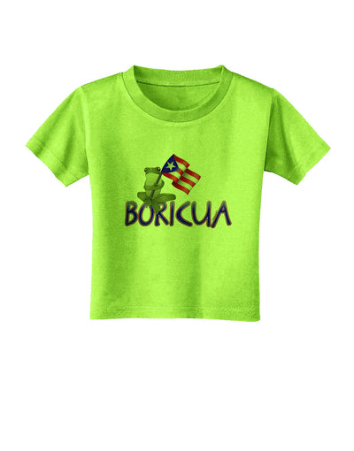 Coqui Boricua Toddler T-Shirt-Toddler T-Shirt-TooLoud-Lime-Green-2T-Davson Sales