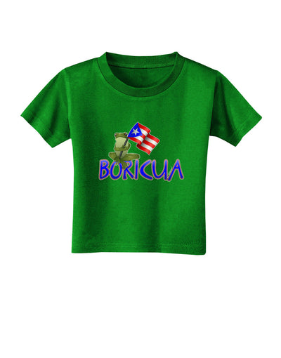 Coqui Boricua Toddler T-Shirt Dark-Toddler T-Shirt-TooLoud-Clover-Green-2T-Davson Sales