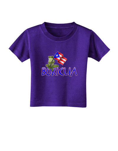 Coqui Boricua Toddler T-Shirt Dark-Toddler T-Shirt-TooLoud-Purple-2T-Davson Sales