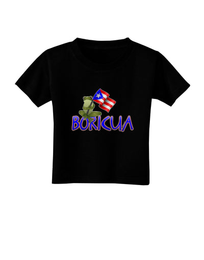 Coqui Boricua Toddler T-Shirt Dark-Toddler T-Shirt-TooLoud-Black-2T-Davson Sales