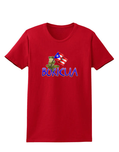 Coqui Boricua Womens Dark T-Shirt-TooLoud-Red-X-Small-Davson Sales