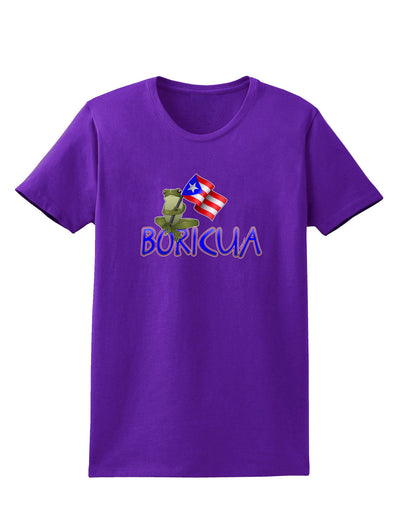 Coqui Boricua Womens Dark T-Shirt-TooLoud-Purple-X-Small-Davson Sales