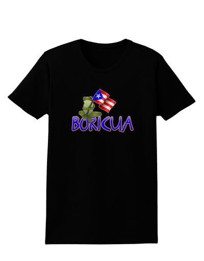 Coqui Boricua Womens Dark T-Shirt-TooLoud-Black-X-Small-Davson Sales