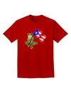 Coqui Holding Flag Adult Dark T-Shirt-Mens T-Shirt-TooLoud-Red-Small-Davson Sales