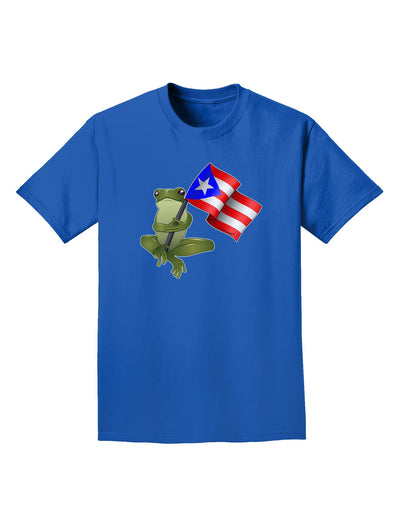 Coqui Holding Flag Adult Dark T-Shirt-Mens T-Shirt-TooLoud-Royal-Blue-Small-Davson Sales