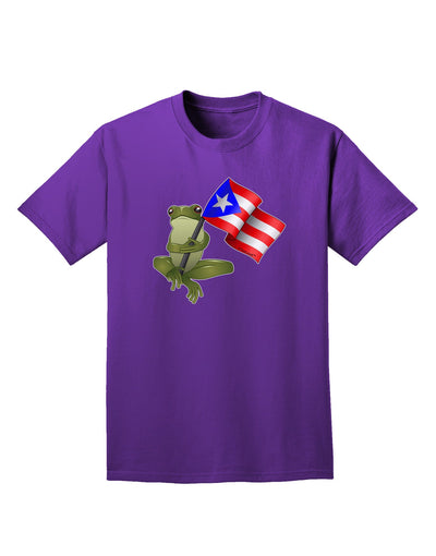 Coqui Holding Flag Adult Dark T-Shirt-Mens T-Shirt-TooLoud-Purple-Small-Davson Sales