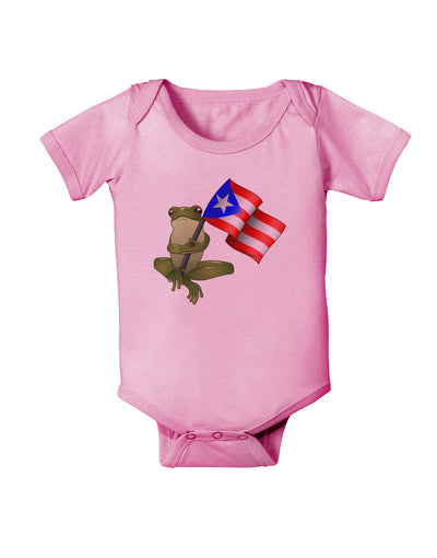 Coqui Holding Flag Baby Romper Bodysuit-Baby Romper-TooLoud-Pink-06-Months-Davson Sales