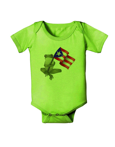 Coqui Holding Flag Baby Romper Bodysuit-Baby Romper-TooLoud-Lime-06-Months-Davson Sales