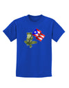 Coqui Holding Flag Childrens Dark T-Shirt-Childrens T-Shirt-TooLoud-Royal-Blue-X-Small-Davson Sales