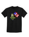 Coqui Holding Flag Childrens Dark T-Shirt-Childrens T-Shirt-TooLoud-Black-X-Small-Davson Sales