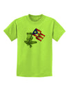 Coqui Holding Flag Childrens T-Shirt-Childrens T-Shirt-TooLoud-Lime-Green-X-Small-Davson Sales