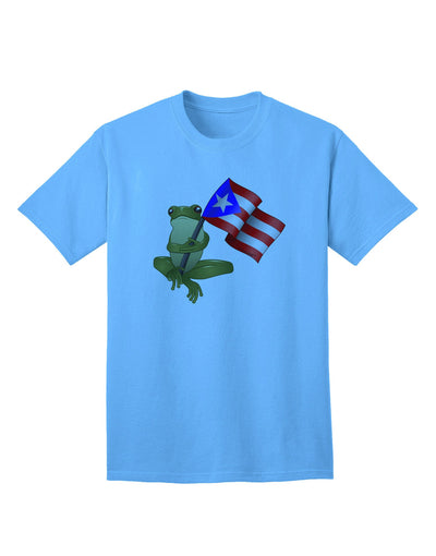 Coqui Holding Flag - Premium Adult T-Shirt Collection-Mens T-shirts-TooLoud-Aquatic-Blue-Small-Davson Sales