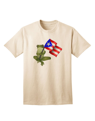 Coqui Holding Flag - Premium Adult T-Shirt Collection-Mens T-shirts-TooLoud-Natural-Small-Davson Sales