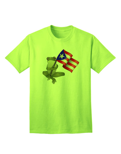 Coqui Holding Flag - Premium Adult T-Shirt Collection-Mens T-shirts-TooLoud-Neon-Green-Small-Davson Sales