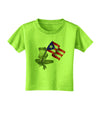 Coqui Holding Flag Toddler T-Shirt-Toddler T-Shirt-TooLoud-Lime-Green-2T-Davson Sales