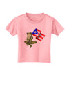 Coqui Holding Flag Toddler T-Shirt-Toddler T-Shirt-TooLoud-Candy-Pink-2T-Davson Sales