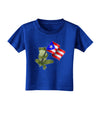 Coqui Holding Flag Toddler T-Shirt Dark-Toddler T-Shirt-TooLoud-Royal-Blue-2T-Davson Sales