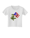 Coqui Holding Flag Toddler T-Shirt-Toddler T-Shirt-TooLoud-White-2T-Davson Sales