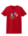 Coqui Holding Flag Womens Dark T-Shirt-TooLoud-Red-X-Small-Davson Sales