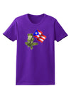 Coqui Holding Flag Womens Dark T-Shirt-TooLoud-Purple-X-Small-Davson Sales