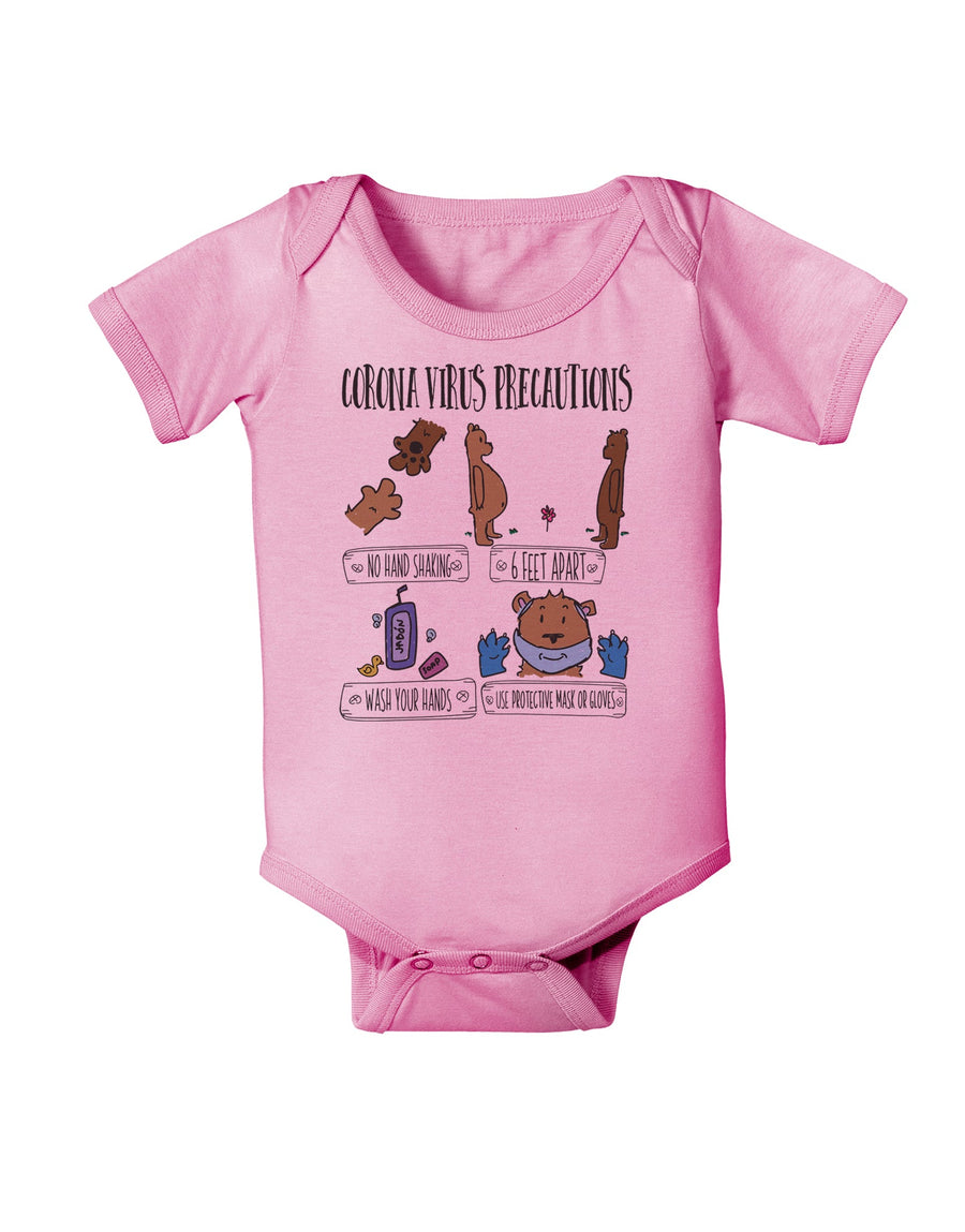 Corona Virus Precautions Baby Romper Bodysuit-Baby Romper-TooLoud-White-06-Months-Davson Sales