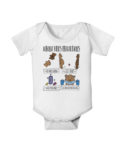 Corona Virus Precautions Baby Romper Bodysuit-Baby Romper-TooLoud-White-06-Months-Davson Sales
