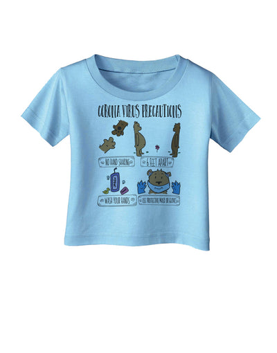 Corona Virus Precautions Infant T-Shirt-Infant T-Shirt-TooLoud-Aquatic-Blue-06-Months-Davson Sales